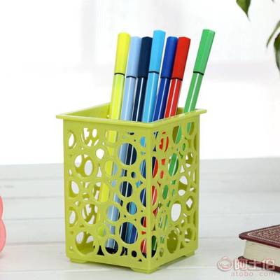 精致辦公美學 以福韓國鏤空網(wǎng)格花紋辦公筆筒評測